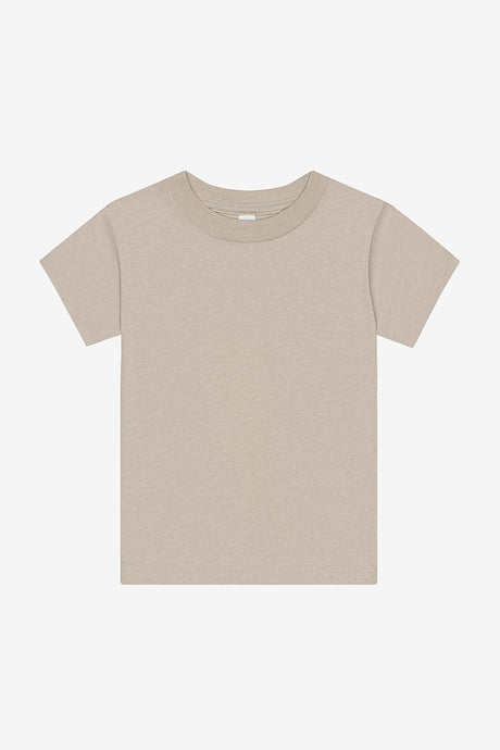 Bella Canvas 3001T Airlume Combed And Ring-Spun Cotton Jersey Fabric - HTR Stone, Toddler Short Sleeve (4.0 Oz)