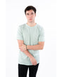 Lucky & Blessed Life 3142P Polyester Cotton T-Shirt - Heather Stone Blue, Lightweight, Ribbed Neck (1 Piece)