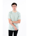 Lucky & Blessed Life 3142P Polyester Cotton T-Shirt - Heather Stone Blue, Lightweight, Ribbed Neck (1 Piece)