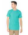 Lucky Blessed Life 3142P Polyester Cotton T-Shirt - Heather Teal, Sublimation, 4.2 Oz, Side Seam, Ribbed Neck (1 Piece)