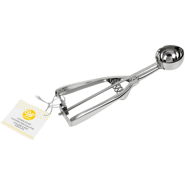 Wilton Stainless Steel Small Cookie Scoop – 4 Teaspoon Capacity