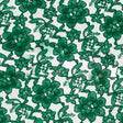 Hunter Green Raschel Lace Polyester Fabric - French Floral, 60" Width