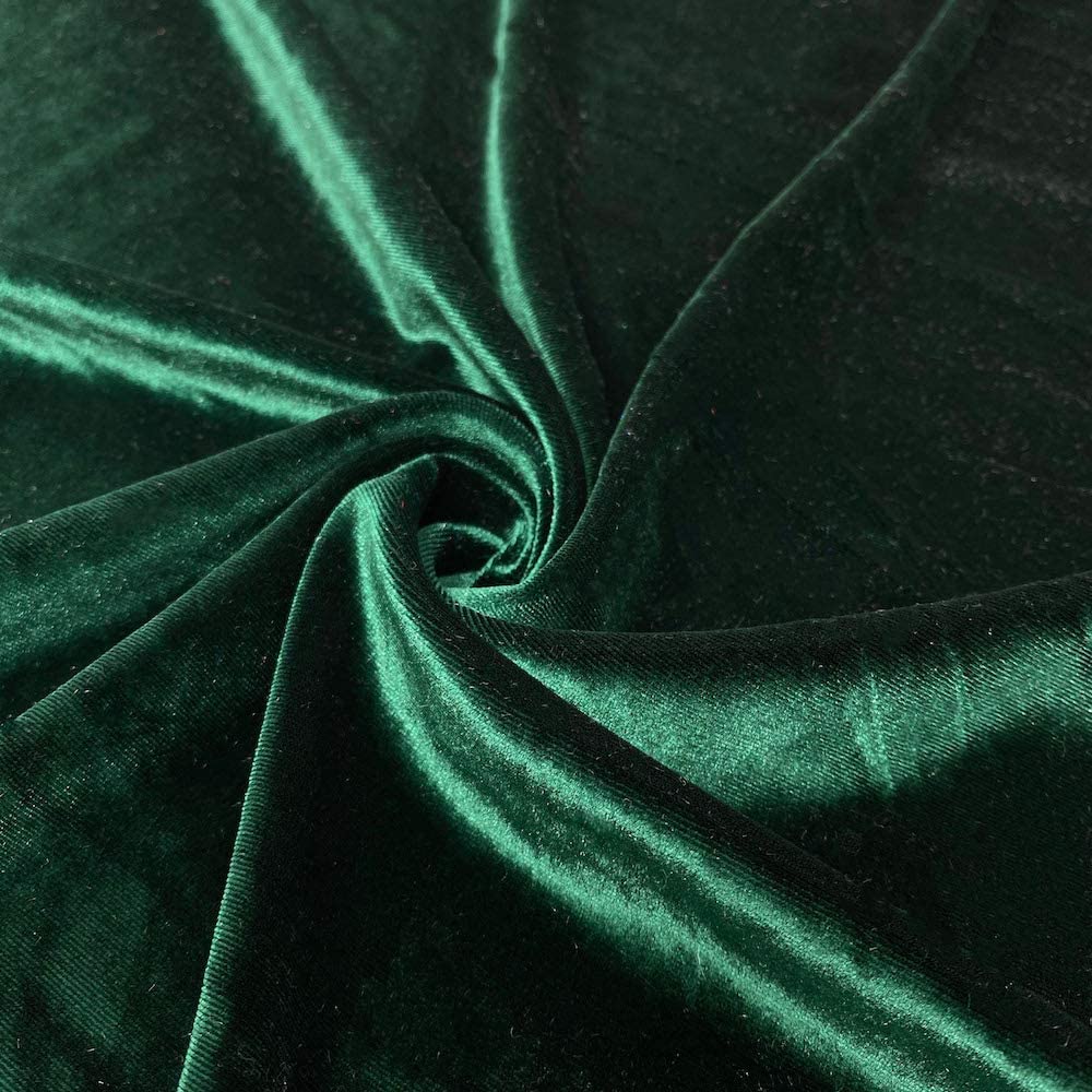 1 Yard Stretch Velvet Fabric Soft Silky 4 Way Stretch for Apparel Costumes 58/60 Inch Width