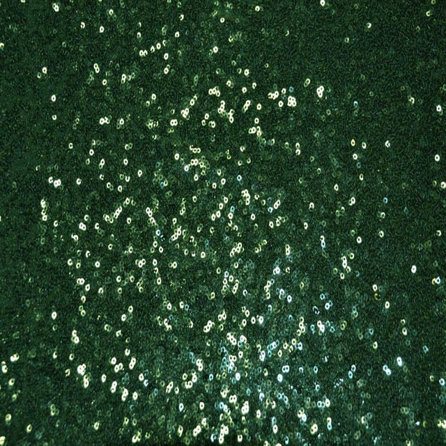 Hunter Green Sequin Fabric - Glitter Embroidery, 1 Yard