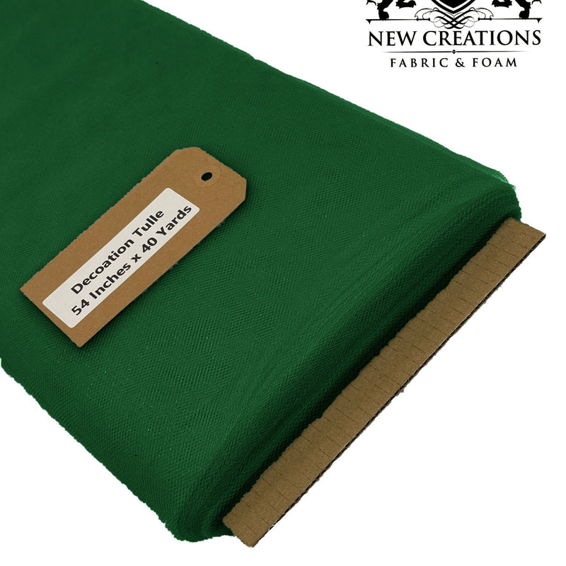 Hunter Green Tutu Tulle Fabric - Hunter Green Sheer Netting, 54" Width (5 Yards)