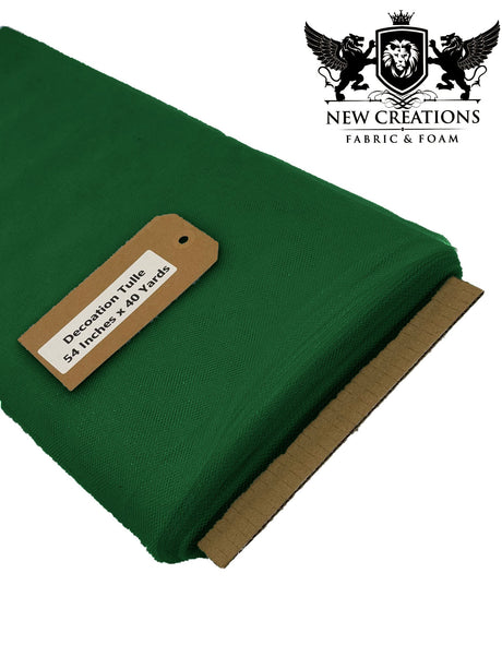 Hunter Green Tutu Tulle Fabric - Hunter Green Sheer Netting, 54" Width (5 Yards)