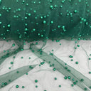 Pearl Tulle Fabric - Soft Tulle Mesh With Scattered Pearls, 58" Width