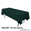 Banquet Polyester Fabric - 60" X 108", Solid Color Tablecloth, 180 GSM (By Piece)