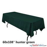 Banquet Polyester Fabric - 60" X 108", Solid Color Tablecloth, 180 GSM (By Piece)