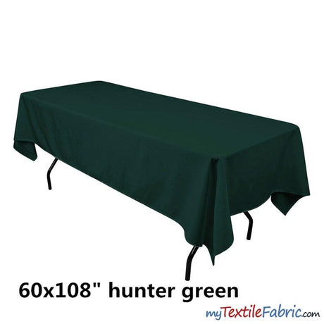 Banquet Polyester Fabric - 60" X 108", Solid Color Tablecloth, 180 GSM (By Piece)