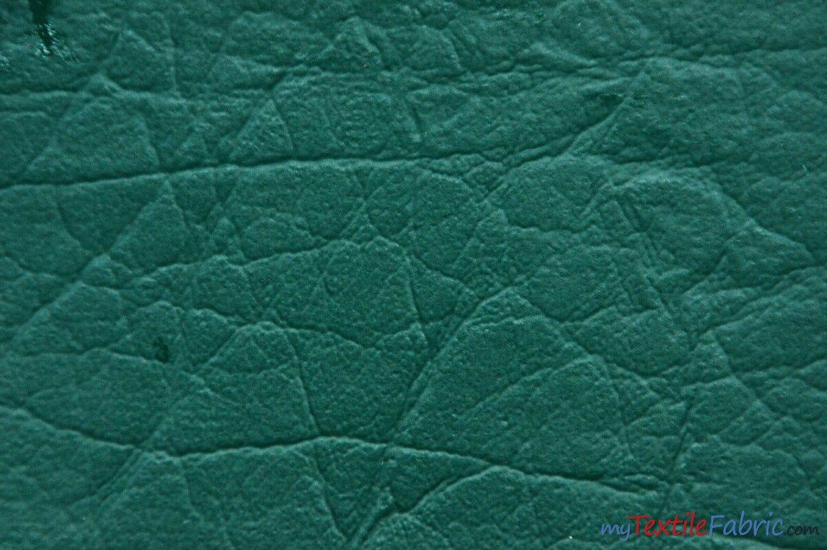 Heavy Duty Textured Vinyl Fabric - Upholstery Weight, Textured Faux Leather, 54" Width, Multiple Colors (1 Yard)