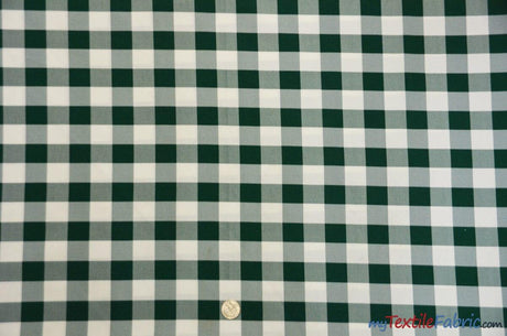 Picnic Checkers Polyester Fabric - Gingham Checkered, 1" X 1", 58/60" Width (1 Yard)