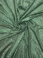 Hunter Green Small Confetti Sequin Polyester Fabric - Hunter Green Confetti Dots, 42" Width (1 Yard)