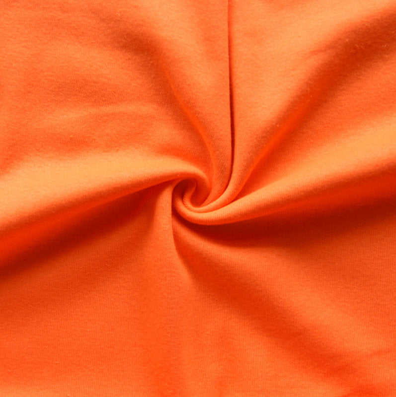 Cotton Lycra Jersey Knit Fabric Bright Orange