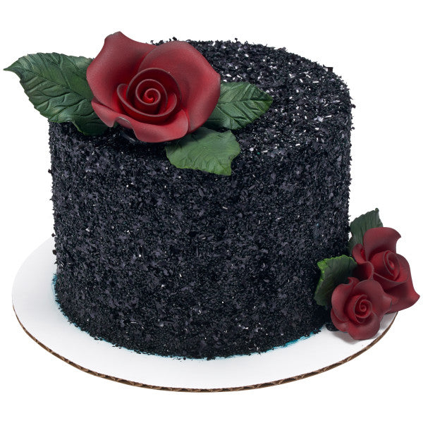 Red 1" Rose Sugar Soft Premium Edible Decorations - 48 roses per order