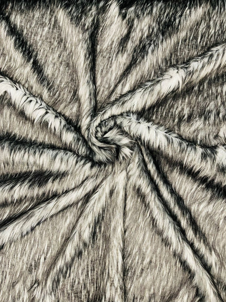 Husky Faux Fur Fabric - Jacquard Faux Fur, 2 Inch High Pile, 58" Width (1 Yard)
