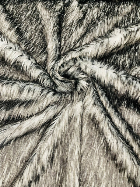 Husky Faux Fur Fabric - Jacquard Faux Fur, 2 Inch High Pile, 58" Width (1 Yard)