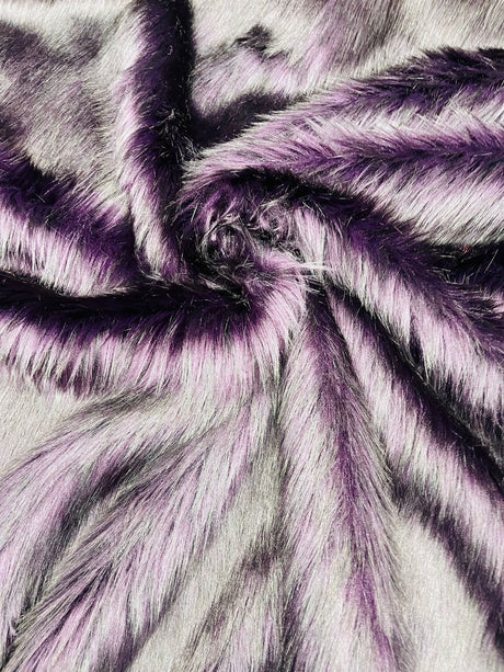 Husky Faux Fur Fabric - Jacquard Faux Fur, 2 Inch High Pile, 58" Width (1 Yard)