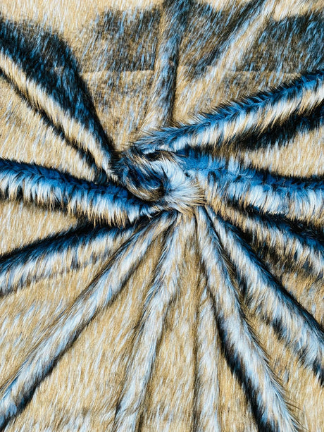 Husky Faux Fur Fabric - Jacquard Faux Fur, 2 Inch High Pile, 58" Width (1 Yard)
