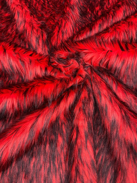 Husky Faux Fur Fabric - Jacquard Faux Fur, 2 Inch High Pile, 58" Width (1 Yard)