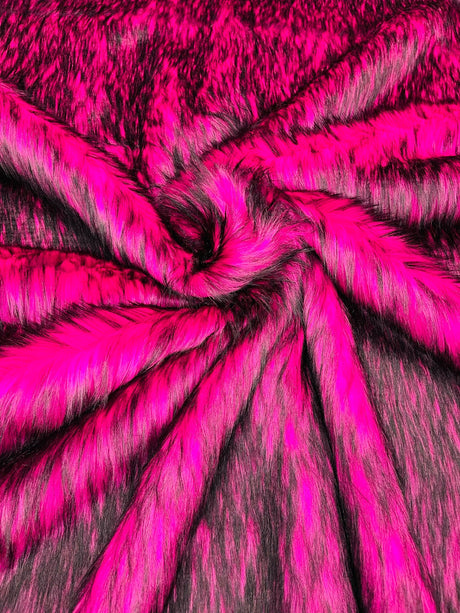 Husky Faux Fur Fabric - Jacquard Faux Fur, 2 Inch High Pile, 58" Width (1 Yard)