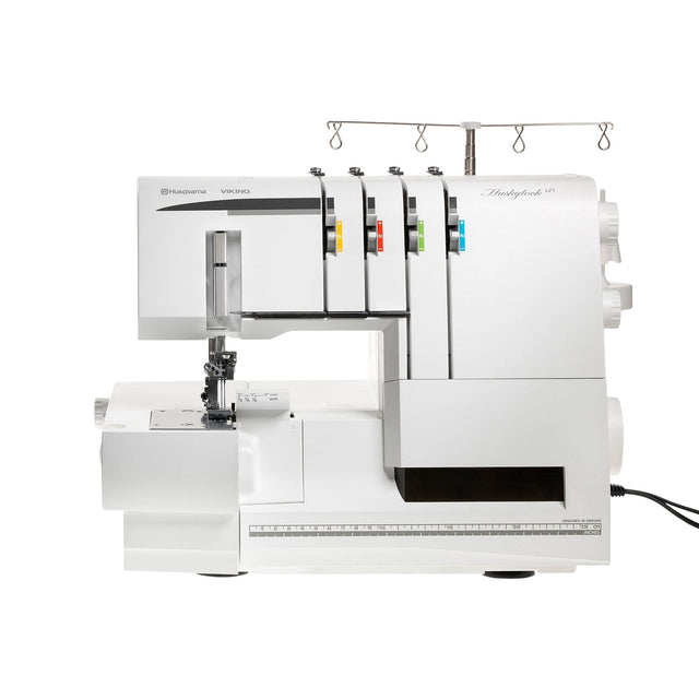 Husqvarna Viking Huskylock S21 Overlock Machine - Overlock Serger, 21 Stitches, 4-3-2 Thread Sewing, Differential Feed, 1100 Stitches Per Minute (1 Unit)