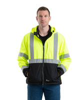 Men's Hi-Vis Class 3 Hooded Softshell Jacket