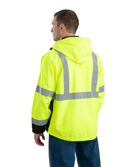 Men's Hi-Vis Class 3 Hooded Softshell Jacket