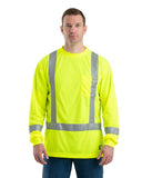 Men's Hi-Vis Class 3 Performance Long Sleeve Pocket T-Shirt