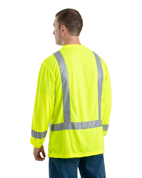 Men's Hi-Vis Class 3 Performance Long Sleeve Pocket T-Shirt