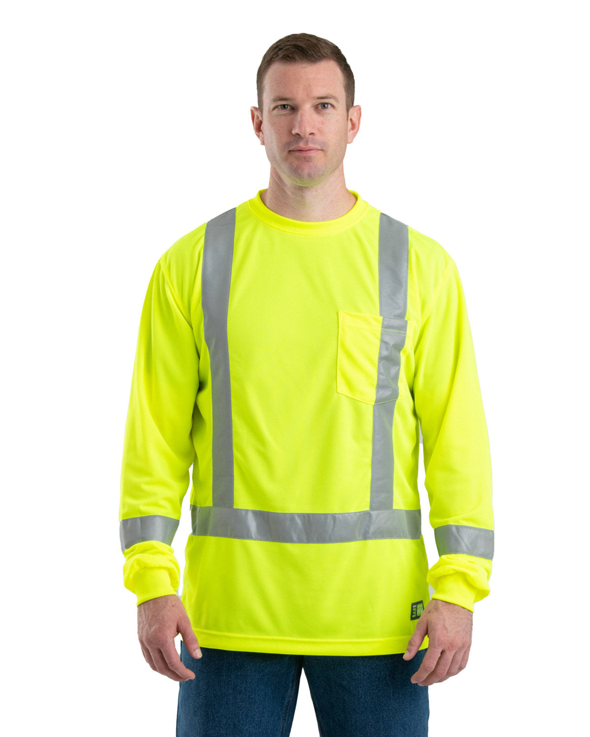 Men's Tall Hi-Vis Class 3 Performance Long Sleeve T-Shirt