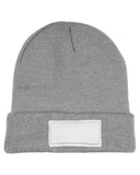Knit Beanie With Patch