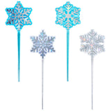 Snowflakes Skewer themed Cupcake Cake Decorating pics 12 set