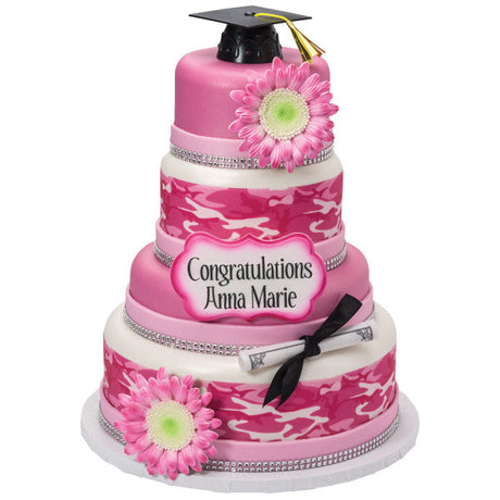 Graduation Black Grad Cap with Tassels Layon Cake - 12 set