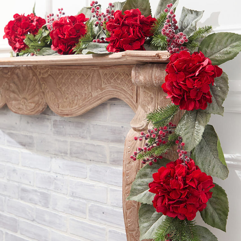 60" Hydrangea Berry Pine Garland
