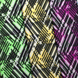 Hyperactive Nylon Spandex Fabric - Geometric Abstract Print, Lime/Black, Turquoise/Black, Yellow/Black, Coral/Black, Purple/Black, 58/60" Width (1 Yard)