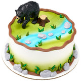 Black Bear Cake Topper, Woodland Animal Ready to Use Cake Decoration, Food Safe