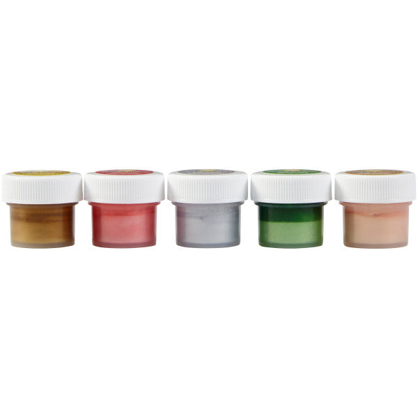 Wilton Cake Paint Set, 5-Piece Metallic Set (Gold, Silver, Copper, Red & Green)