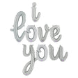 Foil Balloon I Love You Script Letters Kit