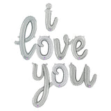 Foil Balloon I Love You Script Letters Kit