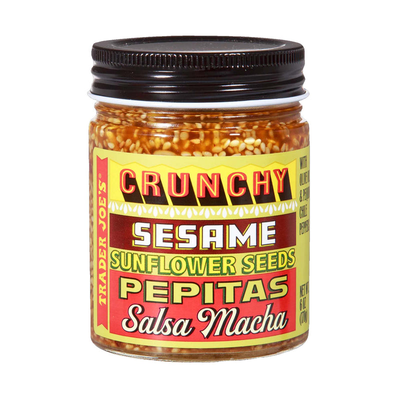 Crunchy Sesame Sunflower Seeds Pepitas Salsa Macha – Spicy Mexican Seed & Chili Oil Condiment