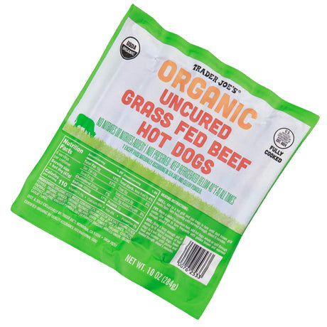 Organic Uncured Grass-Fed Beef Hot Dogs 10 oz