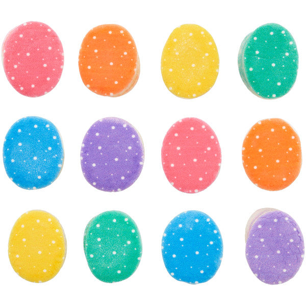 Wilton Bright and Colorful Easter Egg Marshmallow Decorations, 1 oz. (12 Pieces)