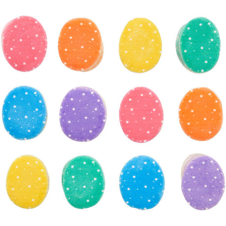 Wilton Bright and Colorful Easter Egg Marshmallow Decorations, 1 oz. (12 Pieces)