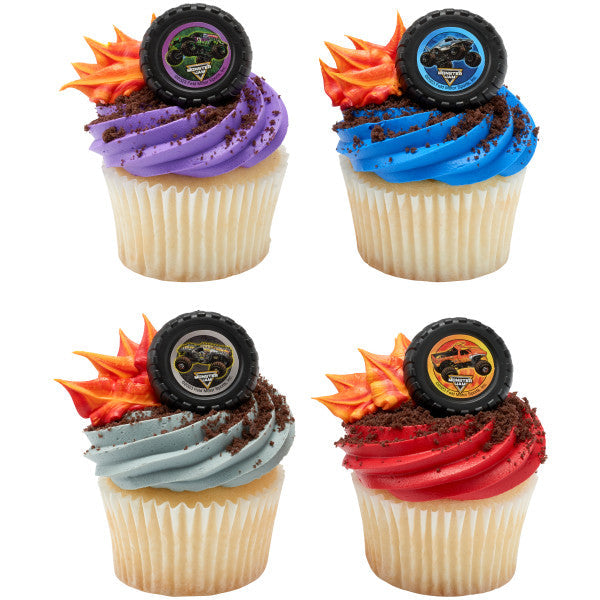 Monster Jam Officially Licensed 144 Truck Cupcake Topper Rings