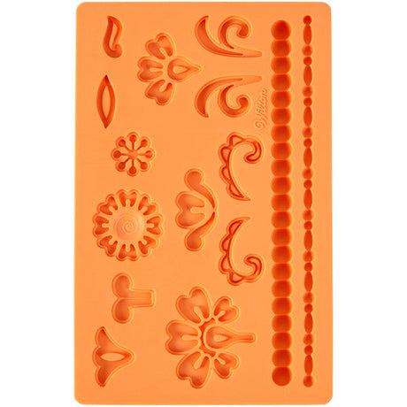 Wilton Damask Fondant and Gum Paste Silicone Mold, 15-Cavity