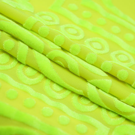Stretch Velvet Burnout Fabric
