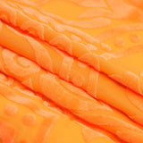 Ice Burnout Stretch Velvet Fabric - Lime, Pink, White, Orange, Black, 2-Way Stretch, 58" Width (1 Yard)