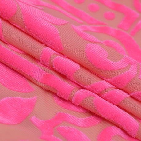 Stretch Velvet Burnout Fabric