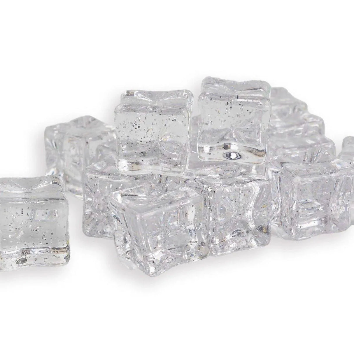 Ice Cubes with Glitter - Clear (2 oz - 18mm)